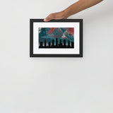 NYC Cityscape Matte Paper Framed Poster With Mat