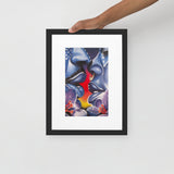 Indigo Matte Paper Framed Poster With Mat