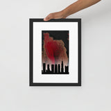 Chicago + Rose Matte Paper Framed Poster With Mat