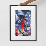 Indigo Matte Paper Framed Poster With Mat