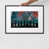 NYC Cityscape Matte Paper Framed Poster With Mat