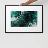 Emerald Flux Matte Paper Framed Poster With Mat