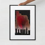 Chicago + Rose Matte Paper Framed Poster With Mat
