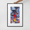 Indigo Matte Paper Framed Poster With Mat