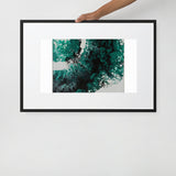 Emerald Flux Matte Paper Framed Poster With Mat