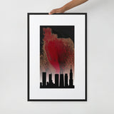 Chicago + Rose Matte Paper Framed Poster With Mat