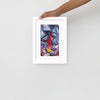 Indigo Matte Paper Framed Poster With Mat