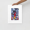 Indigo Matte Paper Framed Poster With Mat