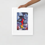 Indigo Matte Paper Framed Poster With Mat