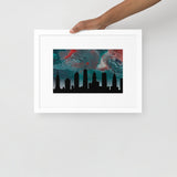 NYC Cityscape Matte Paper Framed Poster With Mat