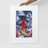 Indigo Matte Paper Framed Poster With Mat