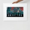 NYC Cityscape Matte Paper Framed Poster With Mat