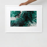 Emerald Flux Matte Paper Framed Poster With Mat