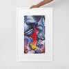 Indigo Matte Paper Framed Poster With Mat