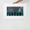 NYC Cityscape Matte Paper Framed Poster With Mat
