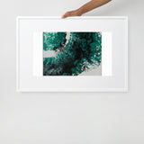 Emerald Flux Matte Paper Framed Poster With Mat